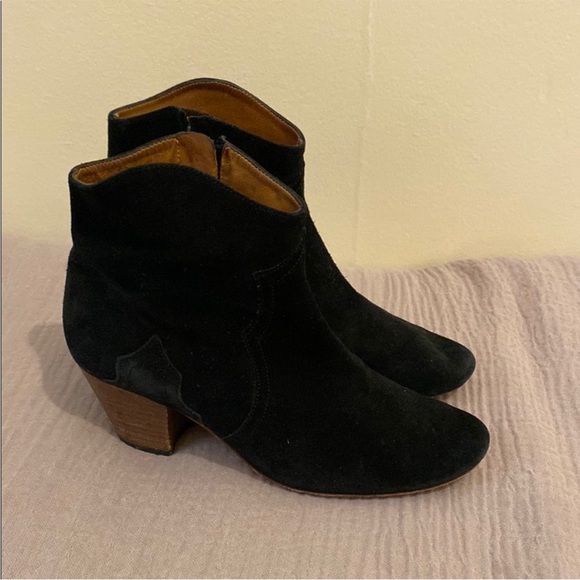 ISABEL MARANT Black Suede Ankle Boots. Size 37 - Picture 1 of 5
